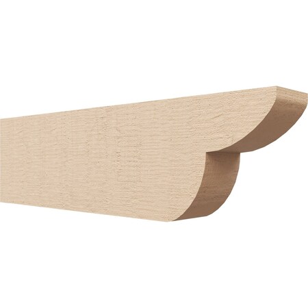 Ekena Millwork 4in. W x 8in. H x 28in. L Crestline Woodgrain TimberThane Rafter Tail, Primed Tan RFTUR04X08X28CRERCPR